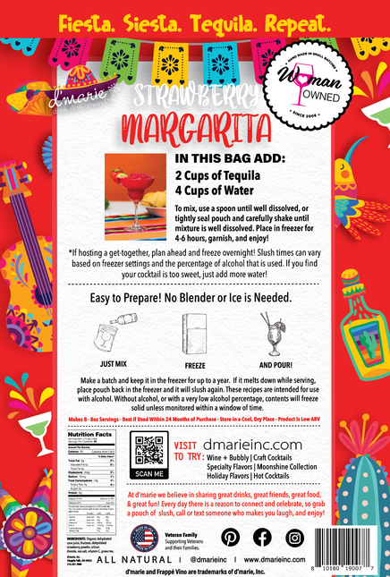 Strawberry Margarita Craft Cocktail Slush Mix