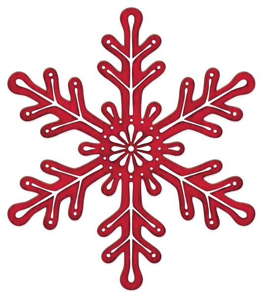 12"H x 10.5"L Metal/Embossed Snowflake Sign