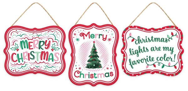 Embossed Retro Christmas Sign