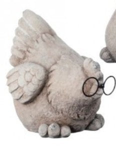 Resin Chicken w Metal Glasses