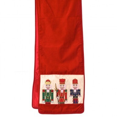 72"X13" VLVT EMB NUTCRACKER TABLE RUNNER