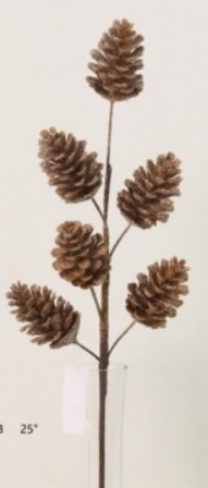 Frosted Pine Cones Pick