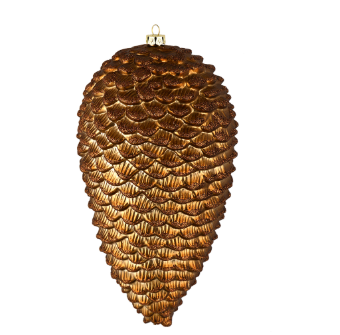 Mocha Matte Glitter Pinecone