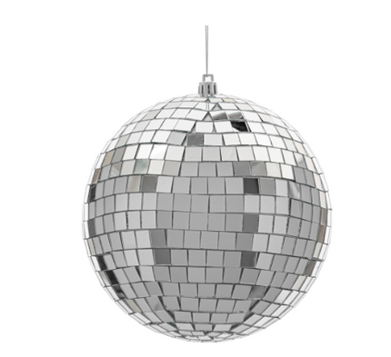 6" Silver Mirror Ball Ornament