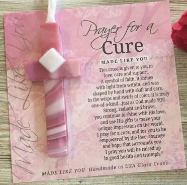 Prayer for A Cure Mosaic Glass Cross
