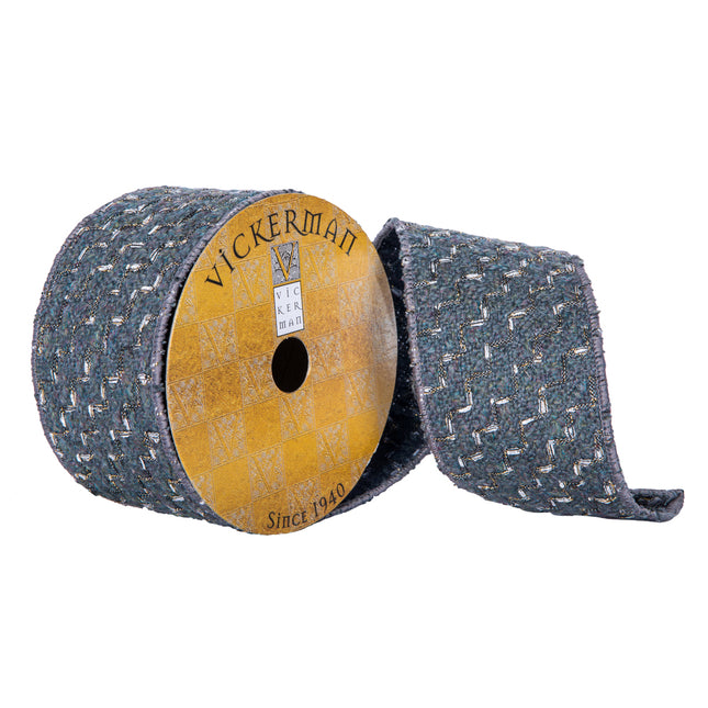 Grey Dash Ribbon 2.5" x 10 yds
