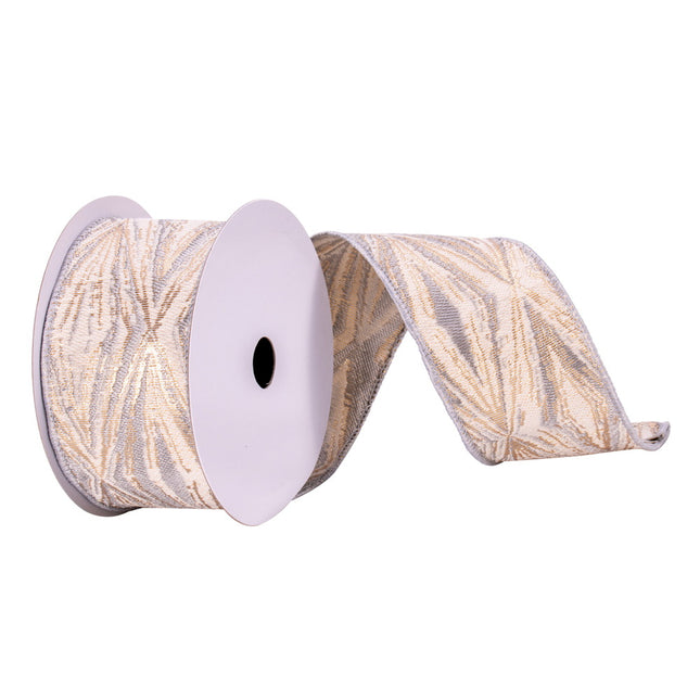 Pewter Cream Champagne Ribbon 2.5" x 10 yds