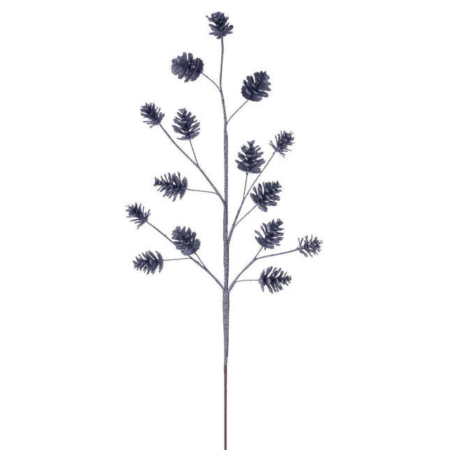 24" Mocha Pinecone Glitter Spray