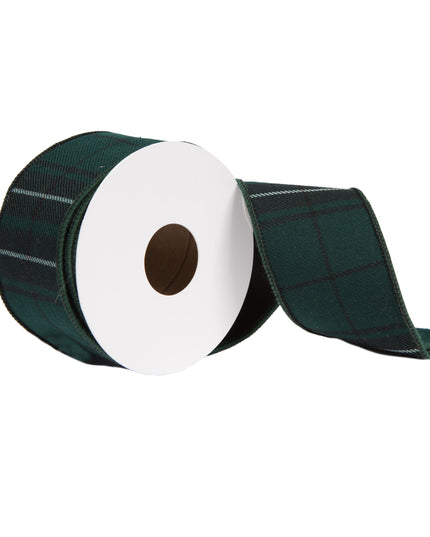 2.5"x5Y Black Plaid Taffeta Ribbon