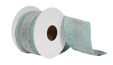 2.5" x 5yd Seafoam Glitter Dori Ribbon