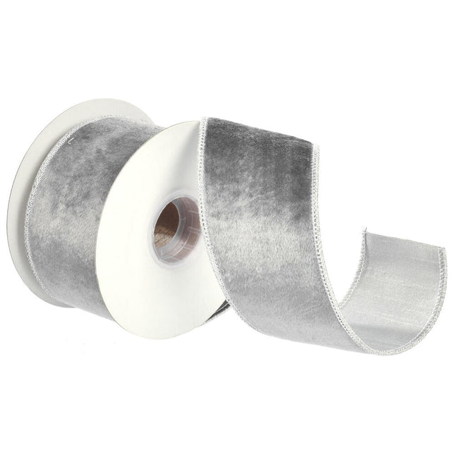 Grey Velvet Ribbon 2.5" x 5Y