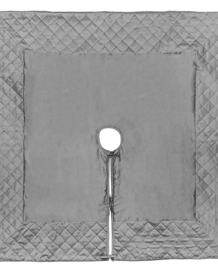 52" Grey Quilt Stitch Tree Skirt