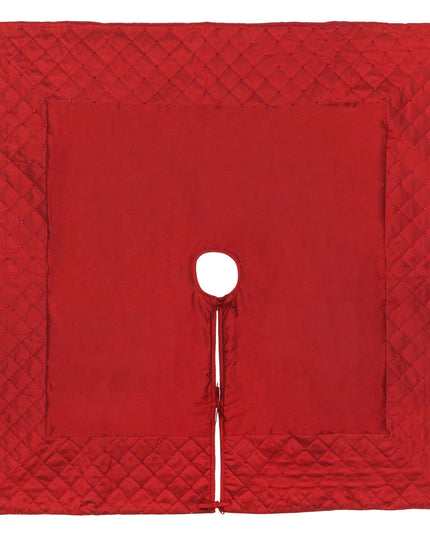 52" Red Quilt Stitch Skirt