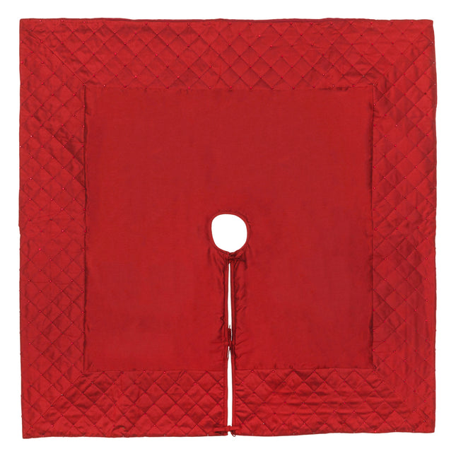 52" Red Quilt Stitch Skirt