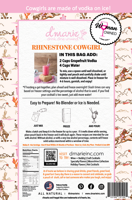 Rhinestone Cowgirl Craft Cocktail Slush Mix