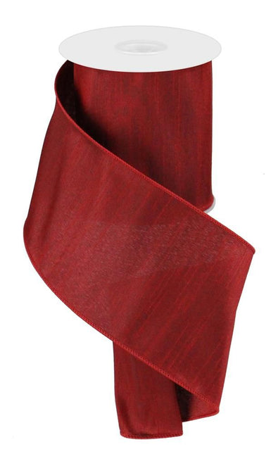 Ribbon Burgundy Dupioni 4"x10yd