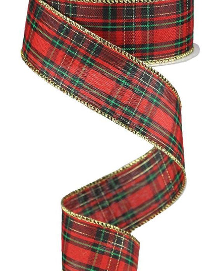 1.5" x 10yd Tight Woven Plaid
