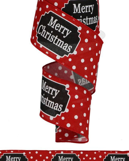 Merry Christmas Ribbon 2.5" x 10 yd