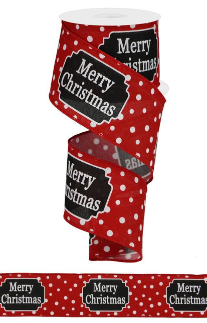 Merry Christmas Ribbon 2.5" x 10 yd