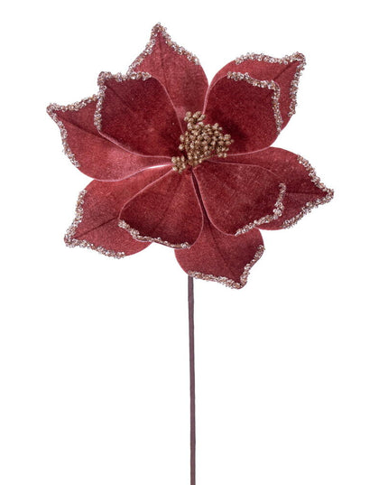 21.5" Rose Gold Poinsettia 10" FLW