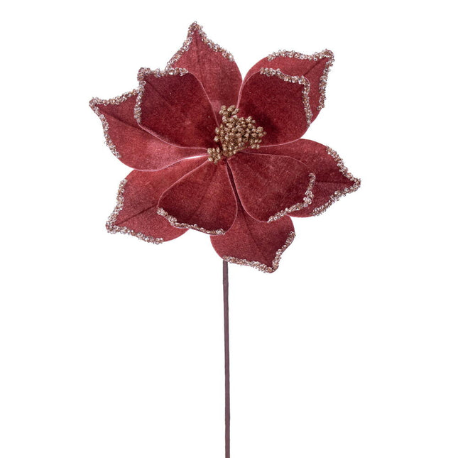 21.5" Rose Gold Poinsettia 10" FLW