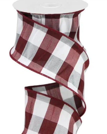 2.5" x 10yd Faux Dupioni 20mm Check