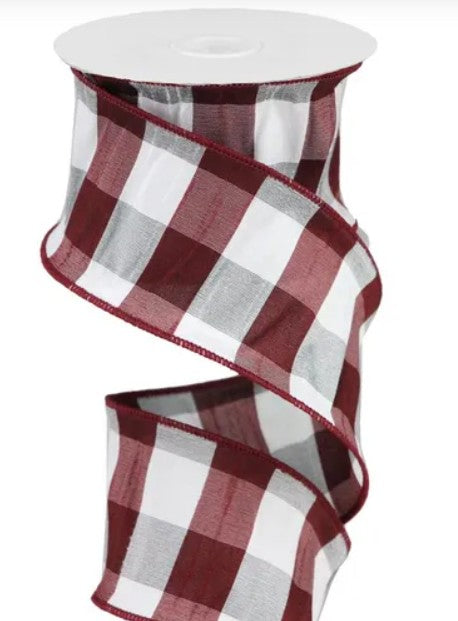 2.5" x 10yd Faux Dupioni 20mm Check