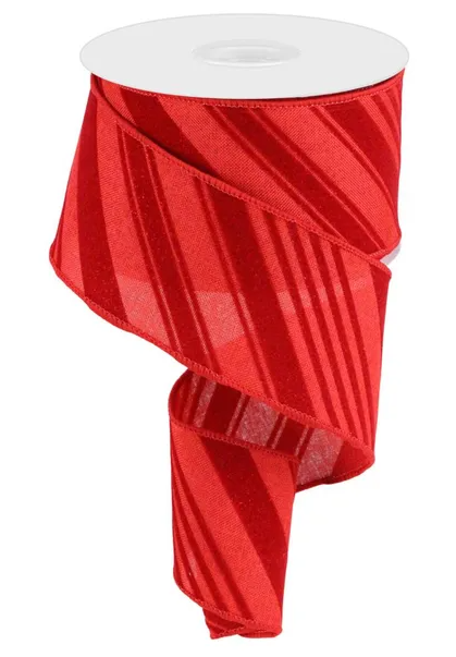 2.5" x 10yd Glitter Velvet Stripes Ribbon