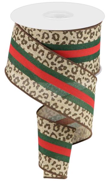 Leopard Striped Ribbon