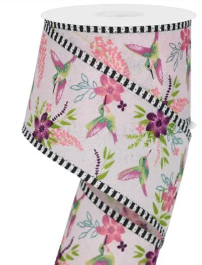 2.5" x 10yd Hummingbirds Stripe