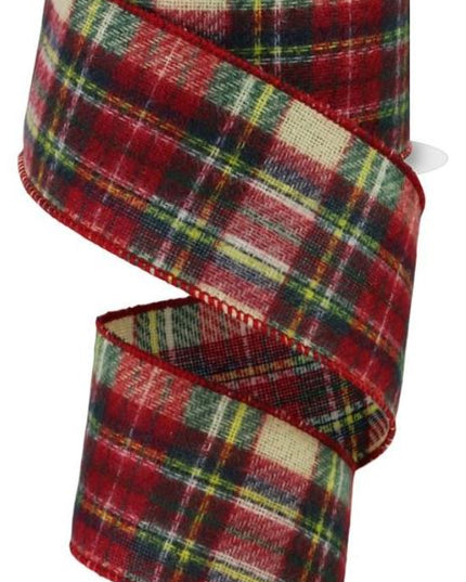 2.5"x10Y Fuzzy Woven Plaid