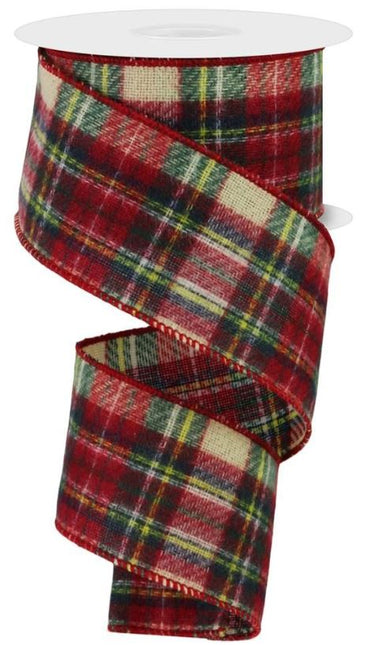 2.5"x10Y Fuzzy Woven Plaid