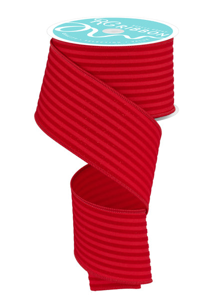 Glittered Velvet Vert Lines Ribbon