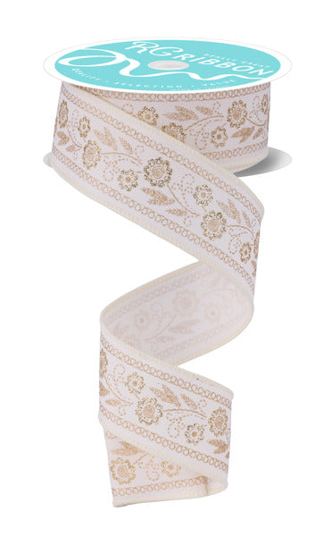 Embroidered Look Ribbon