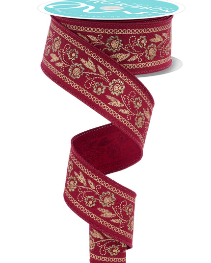 Embroidered Look Ribbon