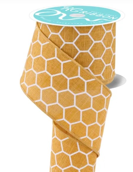 2.5" x 10 yard Honeycomb Mustard