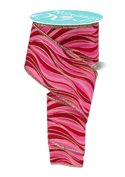 2.5" x 10yd Wavy Stripes Ribbon
