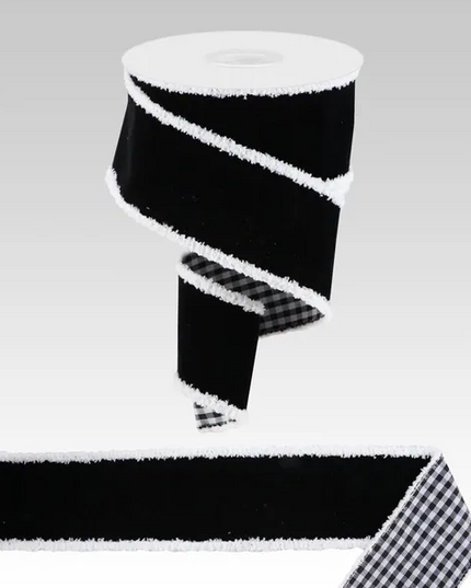 2.5" x 10yd Velvet/Gingham Back