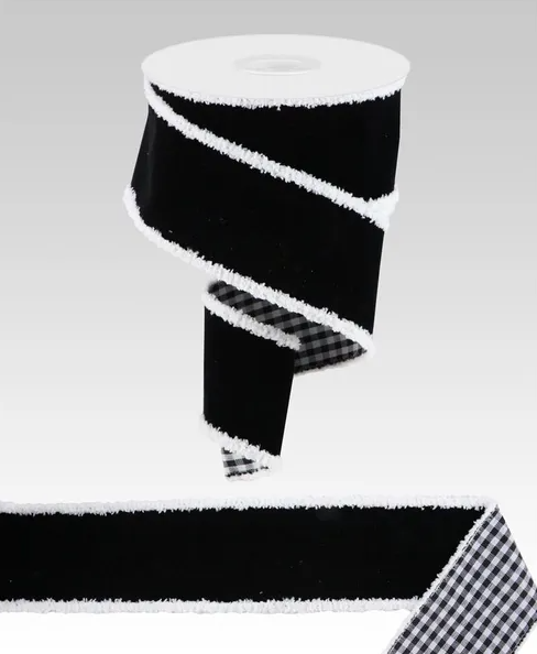 2.5" x 10yd Velvet/Gingham Back