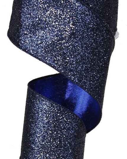 Ribbon Navy Glitter 2.5"x10yd