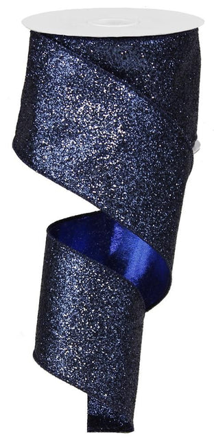 Ribbon Navy Glitter 2.5"x10yd