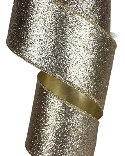 Ribbon Champagne Glitter 2.5"x10yd