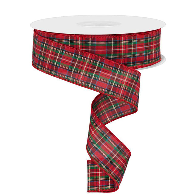 1.5" x 50yd Woven Plaid