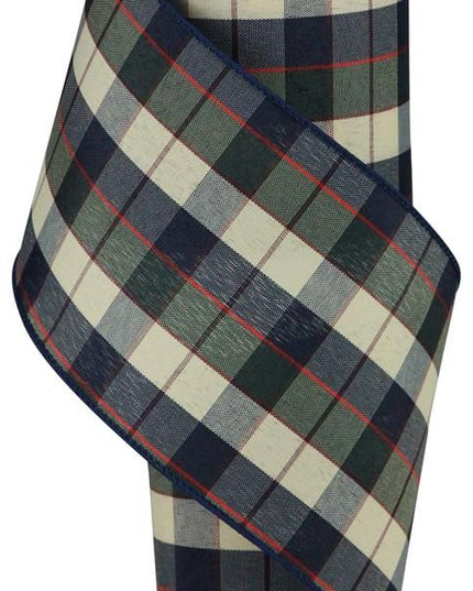 4"x10Y Plaid Ribbon