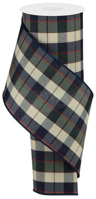 4"x10Y Plaid Ribbon