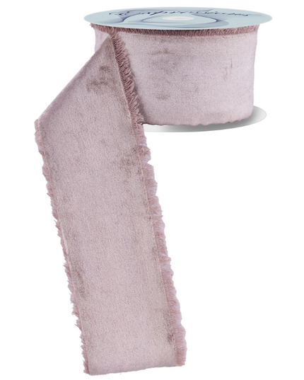 2.5" x 10 yds Frayed Edge Velvet Ribbon