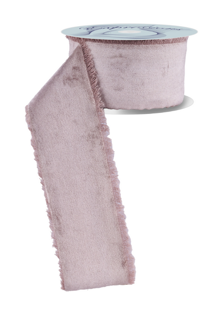 2.5" x 10 yds Frayed Edge Velvet Ribbon
