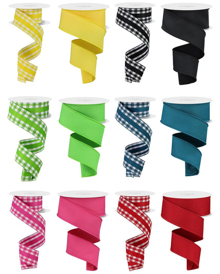 1.5" x 10 yds Sold/Mini Gingham Ribbon