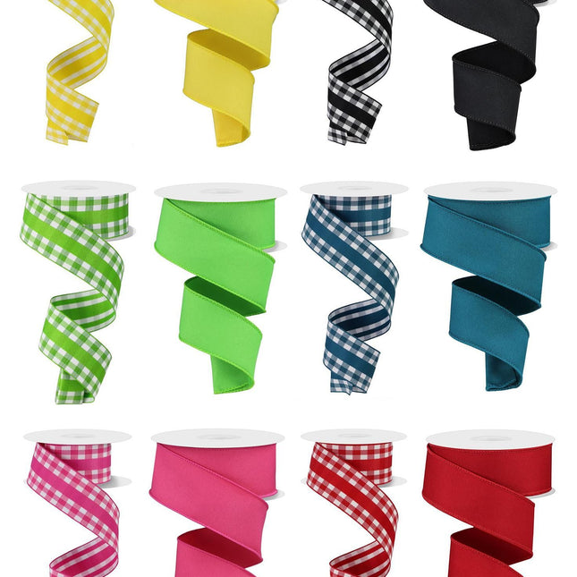 1.5" x 10 yds Sold/Mini Gingham Ribbon