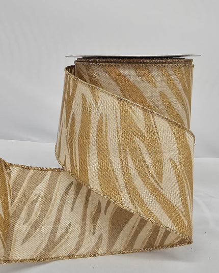 2.5"x10Y Glitter Zebra Ribbon